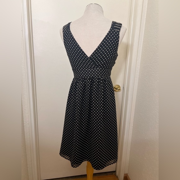 GAP Black and White Polka Dot Midi Dress - Picture 2 of 7
